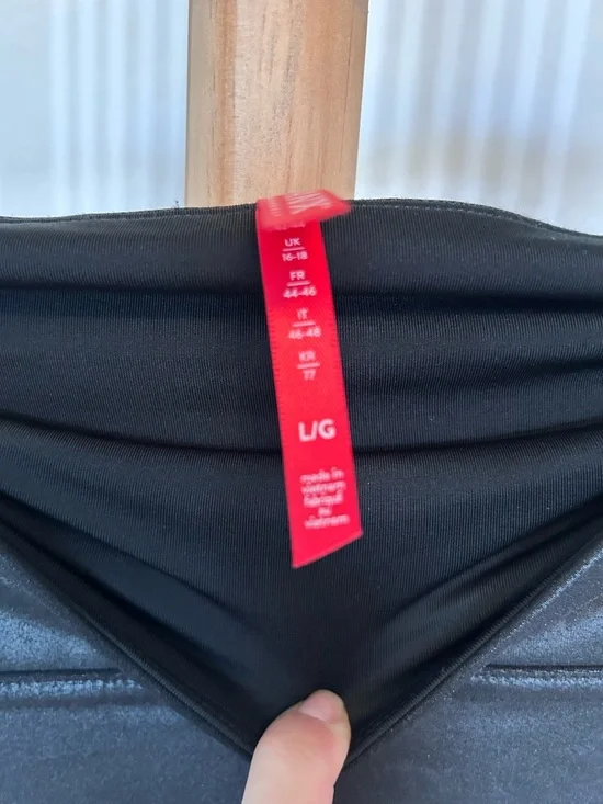 SPANX High-Waist Faux Leather Black Leggings Women’s Size Large NWOT - Picture 7 of 8